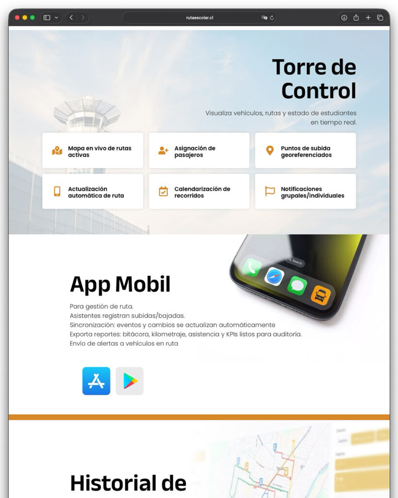 Sitio Web Ruta Escolar — imagen 1